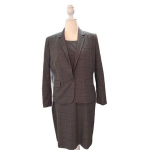 Ann Taylor Charcoal Plaid Women’s Suit